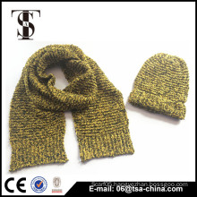 Hot sale acrylic reverse knit scarf wholesale china with hat